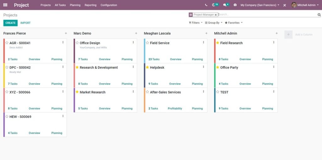 business with odoo project software